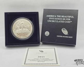 2042  2011 Vicksburg National Park 5oz Silver Quarter