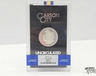 2500  Graded Uncirculated 1881 Carson City Morgan Dollar