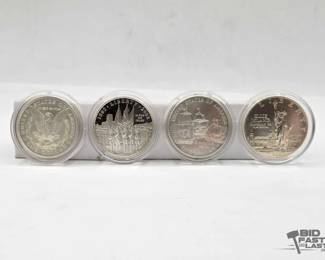3012  4 Commemorative Silver Dollars