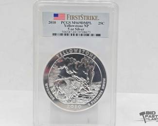 2026  Graded 2010 Yellowstone National Park 5oz Silver Quarter
