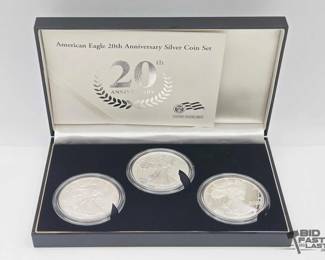 2250  20th Anniversary American Eagle Silver Coin Set