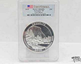2028 Graded 2010 Yosemite National Park 5oz Silver Quarter