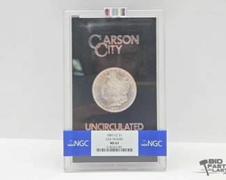 2506  Graded Uncirculated 1883 Carson City Morgan Silver Dollar