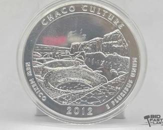 2076 2012 Chaco Culture National Park 5oz Silver Quarter