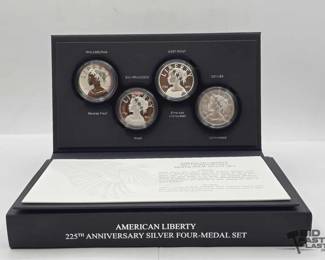 2080 225th Anniversary American Liberty 4 Silver Medal Set