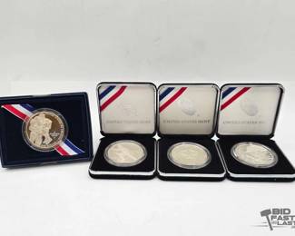 3008  4 Commemorative Silver Dollars