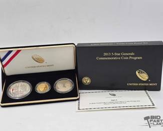 1904 2013 5 Star Generals Three Coin Proof Set