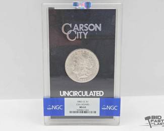 2502  Graded Uncirculated 1882 Carson City Morgan Silver Dollar