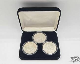 2571  3 1921 Morgan Silver Dollars