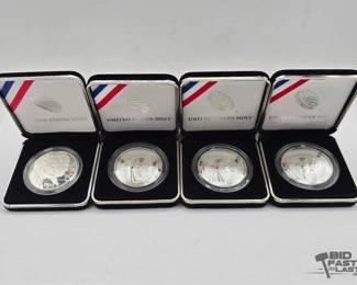 3002  4 Commemorative Silver Dollars