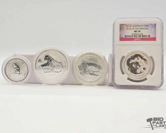 2312  4 Australian Silver Coins