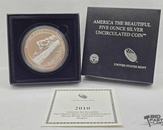 2032  2010 Mount Hood National Park 5oz Silver Quarter
