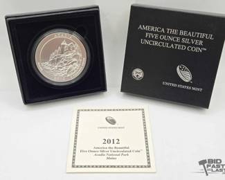 2054 2012 Acadia National Park 5oz Silver Quarter