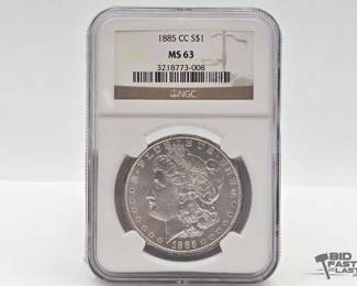 2524  Graded 1885 Carson City Morgan Sikver Dollar