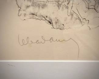 Hoi Lebedang "Horses" lithograph