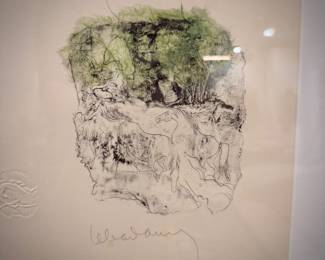 Hoi Lebedang "Horses" lithograph