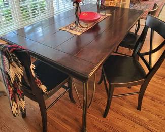4 chairs, plus the bench, available