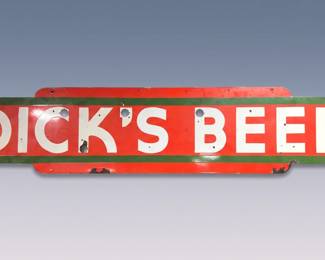 Large Porcelain Dicks Beer Sign