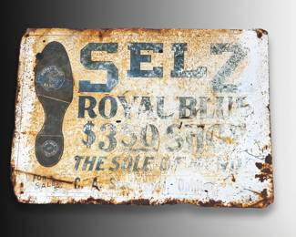 Antique Selz Shoe Advertising metal sign