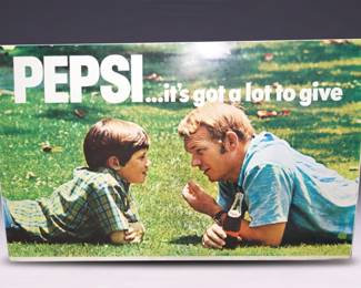 Large double-sided metal pepsi sign
