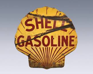 Vintage porcelain Shell Gasoline sign