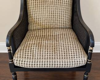 Minton- Spidell Brighton chair with down cusions and caned sides