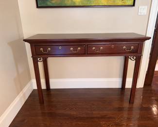 Hickory Chair 2 drawer console table