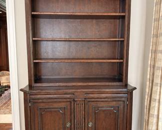 Beautiful carved wood bookcase with storage