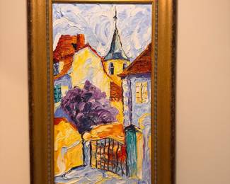 Oil on canvas, signed Barnes