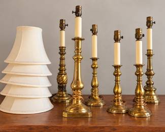 Virginia Metalcrafters brass table lamps