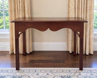 Curved front console table
