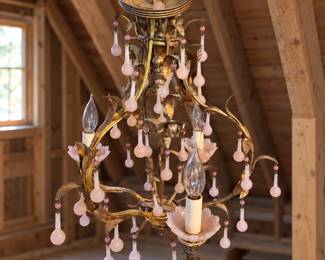 Vintage chandelier with teardrops