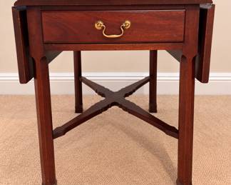 Drop side table with drawer and cross bottom (2 available)