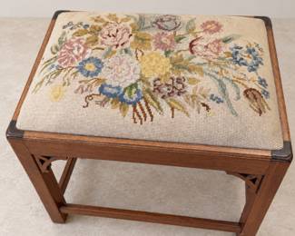 embroidered stool