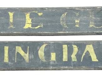Two Vintage Trade Store Advertising Signs 