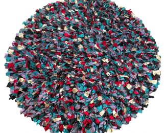 Vintage Shaggy Rag Rug