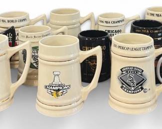 Collection Chicago Sports Championship Commemorative Beer Steins