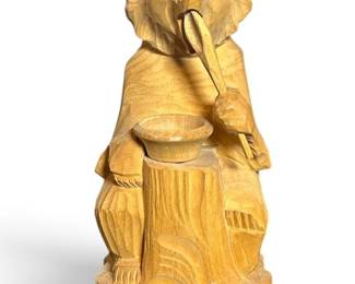 Russian Folk Art Carved Honey Bear 