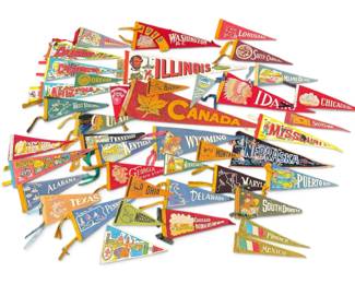 Large Collection Souvenir Pennants