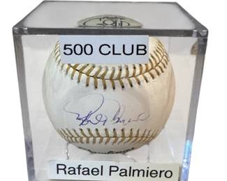 Autographed RAFAEL PALMEIRO Baseball, 500 Home Run Club/Gold Glove Award Ball