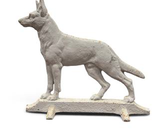 Cast Iron German Shepherd Doorstop, Early 20th C 