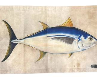 Hand Painted Yellowfin Tuna Canvas Art