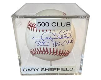 Autographed GARY SHEFFIELD Baseball, 500 Home Run Club