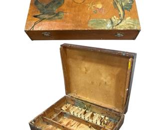 Folk Art Artist's Paint Supply Box