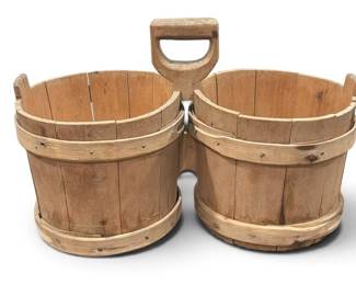 Primitive Double Bucket Harvesting Basket, Swedish