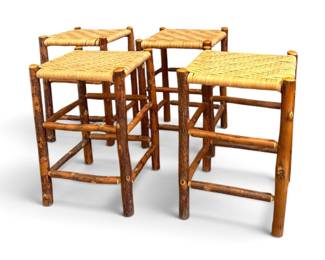 OLD HICKORY, Set of 4 Barstools