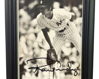 RON GUIDRY Autographed Framed Picture, NEW YORK YANKEES
