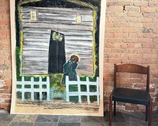Large Scale Folk Art Painting " House of Sanctuary" 