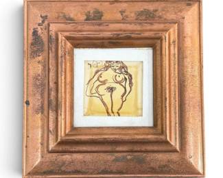 JOSEPH T. FUNK (American,1901-1985) "Girl from Portugal" Petite Tile Painting