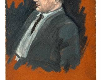 1950s Portrait Painting of a Businessman